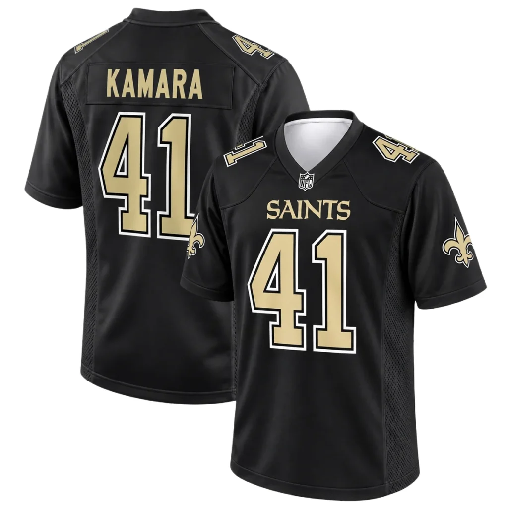 New Orleans Saints Alvin Kamara Black Jersey – Game Day Fan Jersey