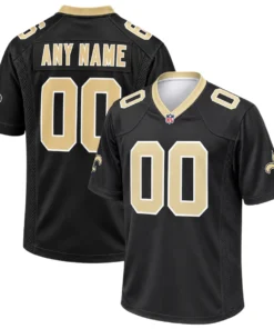 New Orleans Saints Black Custom Jersey