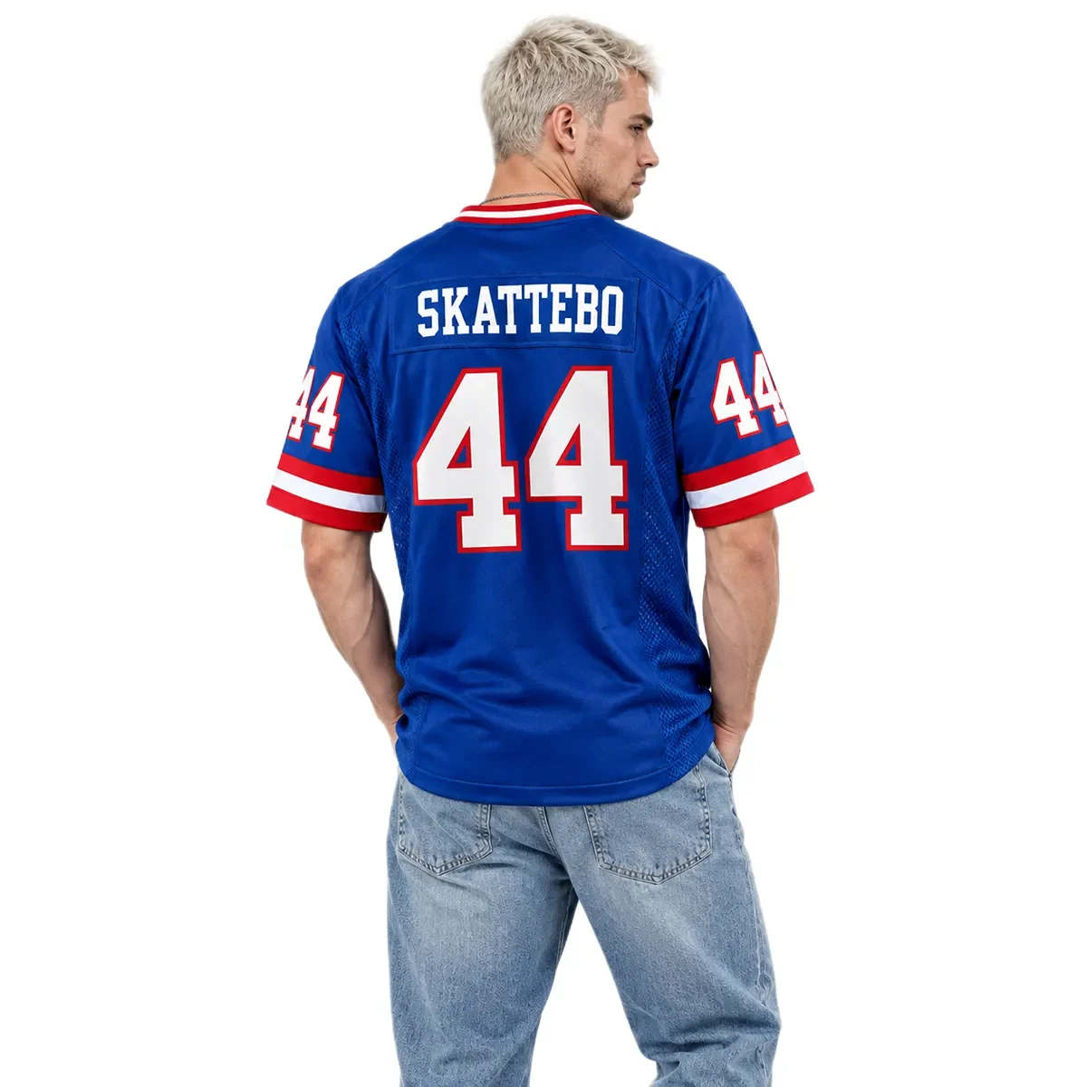 New York Giants Cam Skattebo Throwback Jersey – back view