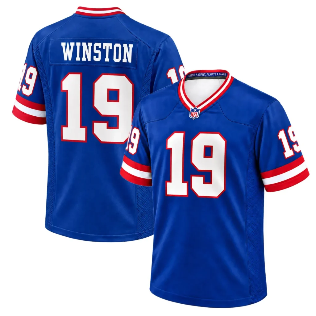 New York Giants Jameis Winston Blue Jersey – Personalized Fan Edition