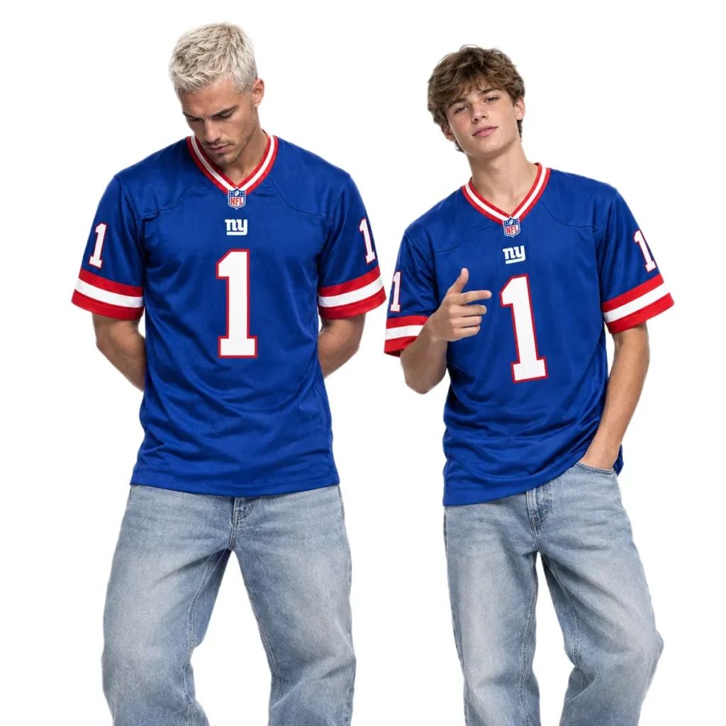 New York Giants Malik Nabers Blue Jersey – Custom Name & Number Edition