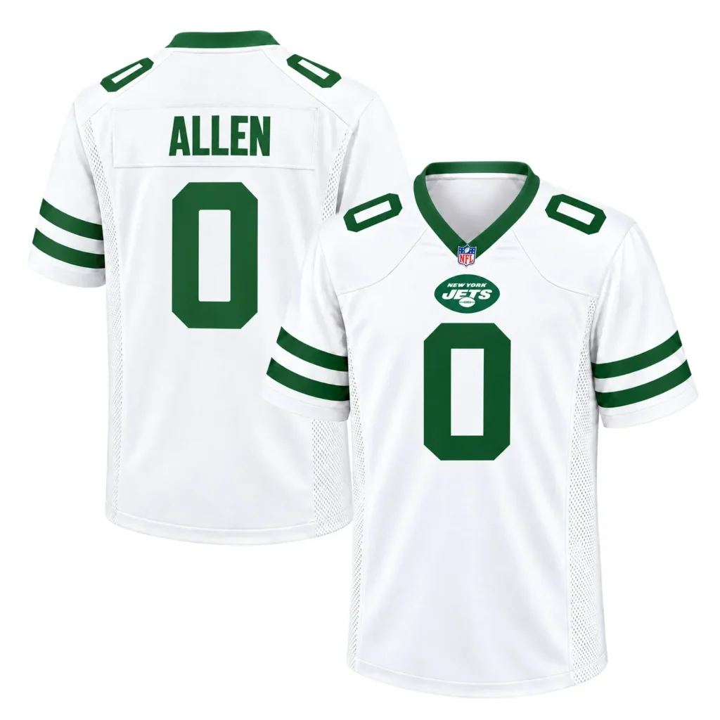 New York Jets Braelon Allen White Jersey – Matchday Fan Edition