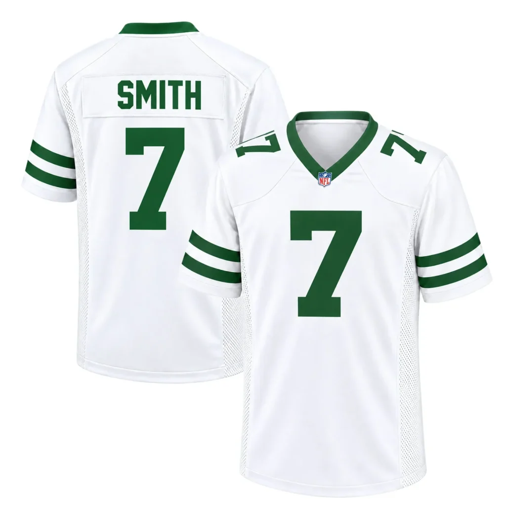 New York Jets Geno Smith White Jersey – Custom Name & Number Edition