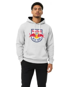 New York Red Bulls Red Custom Hoodie – model view