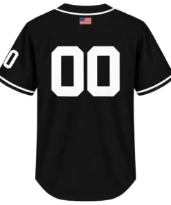 New York Yankees Black Custom Jersey – back view