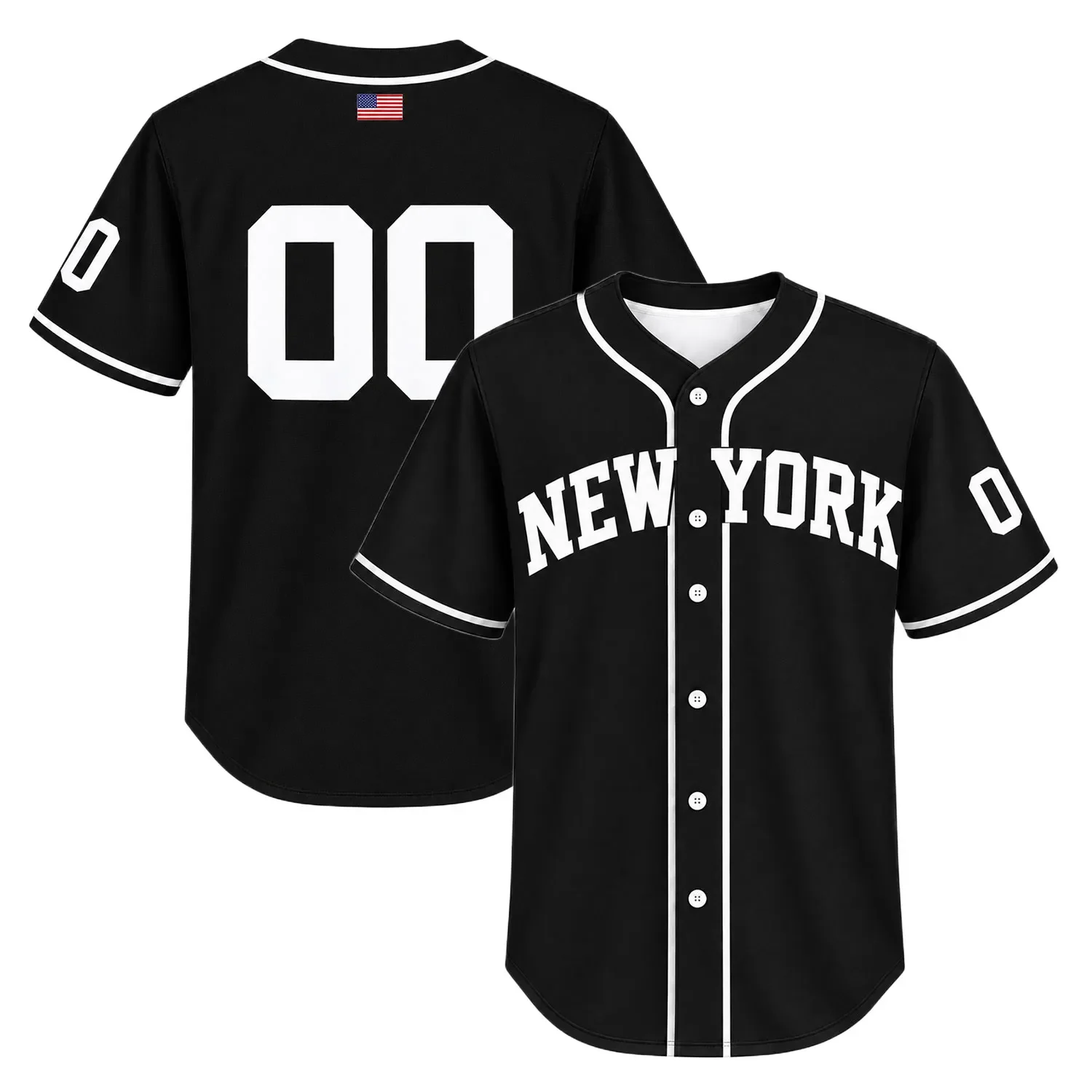 New York Yankees Black Custom Jersey