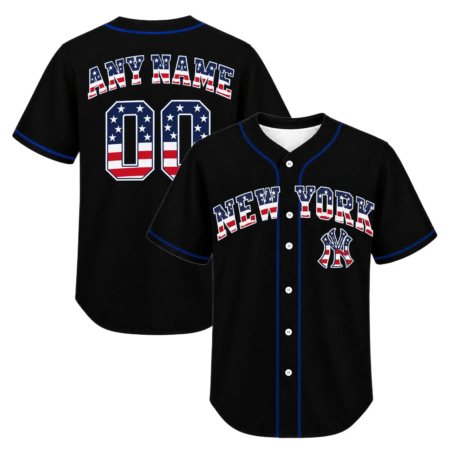 New York Yankees Black Custom Jersey