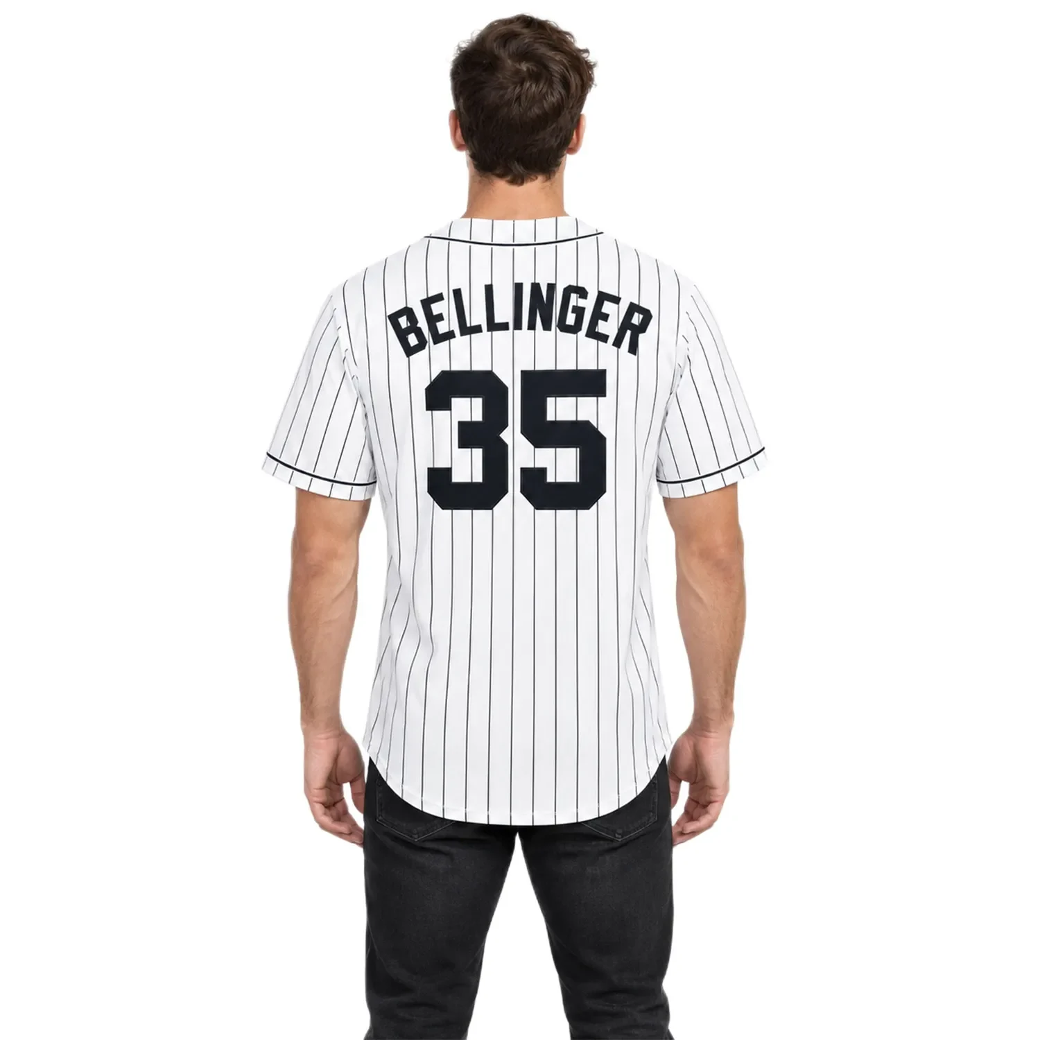New York Yankees Cody Bellinger Home Jersey – model view
