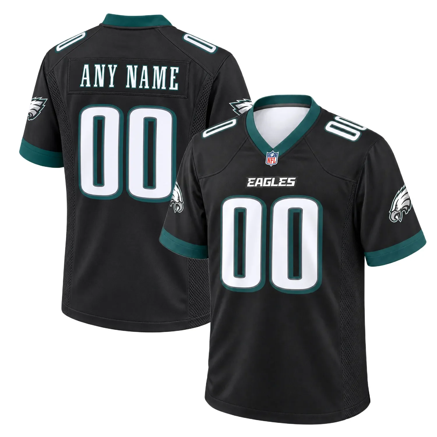 Philadelphia Eagles Black Custom Jersey