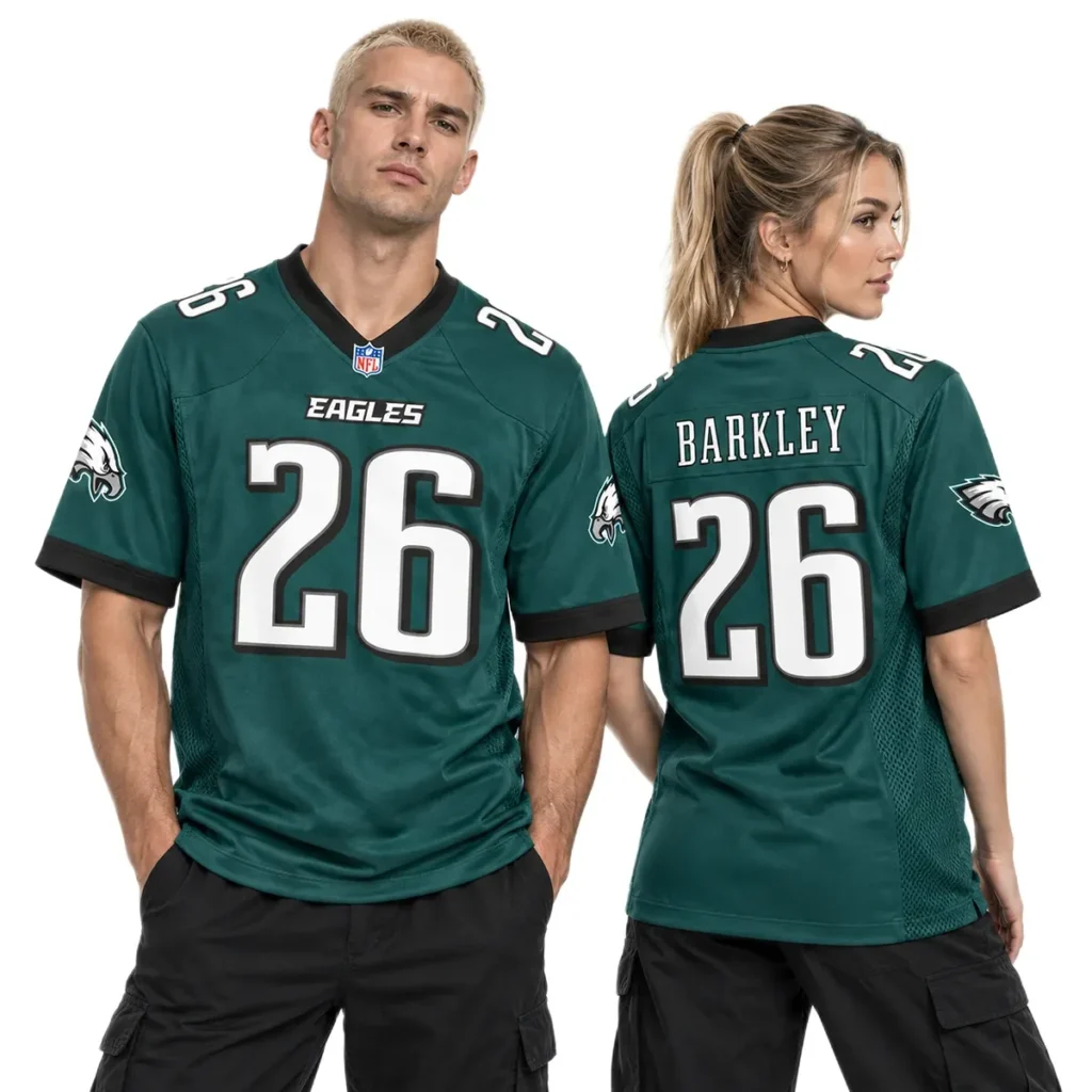 Philadelphia Eagles Saquon Barkley Jersey – Name & Number Fan Jersey