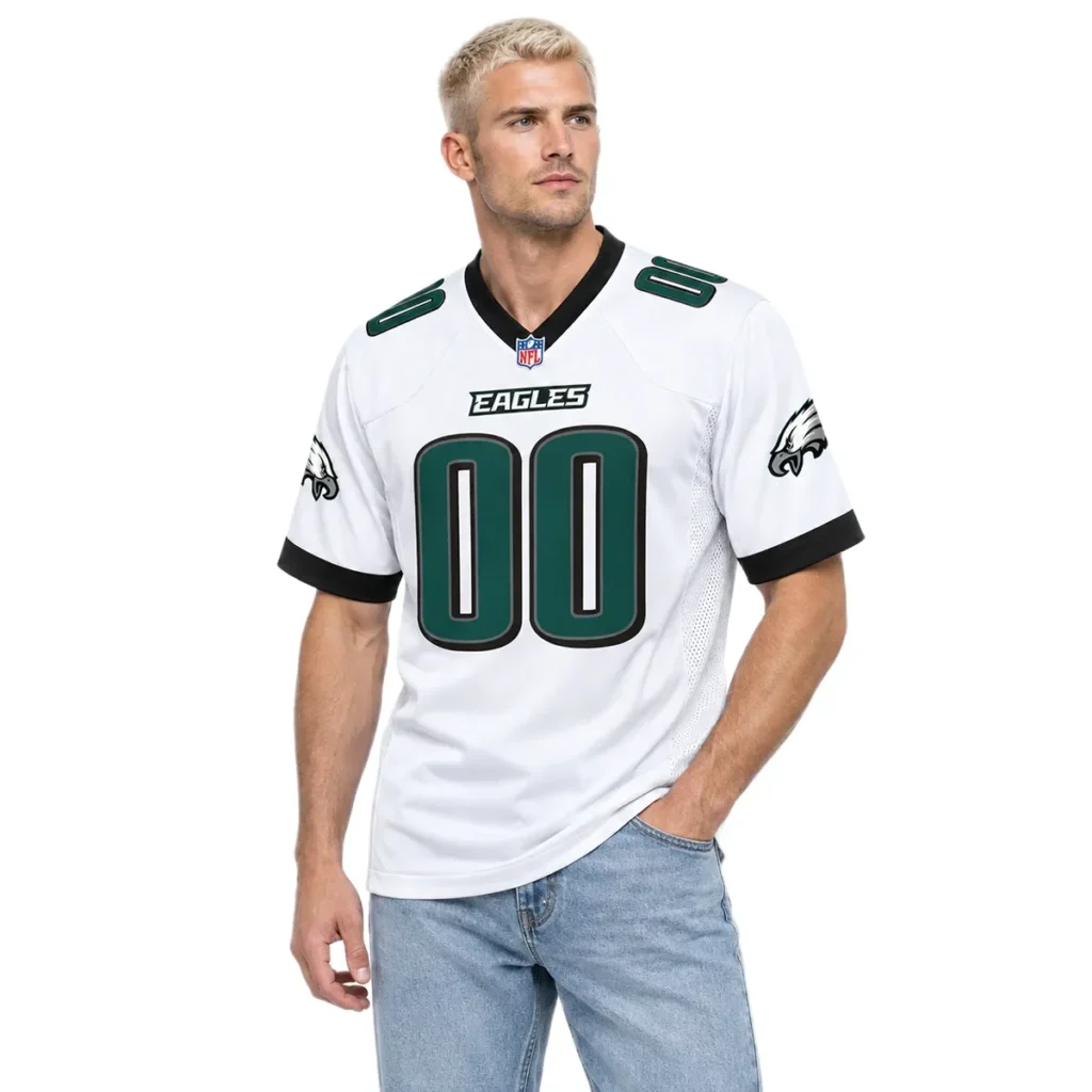 Philadelphia Eagles White Custom Jersey – Season Pride Edition