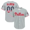 Philadelphia Phillies Gray Custom Jersey