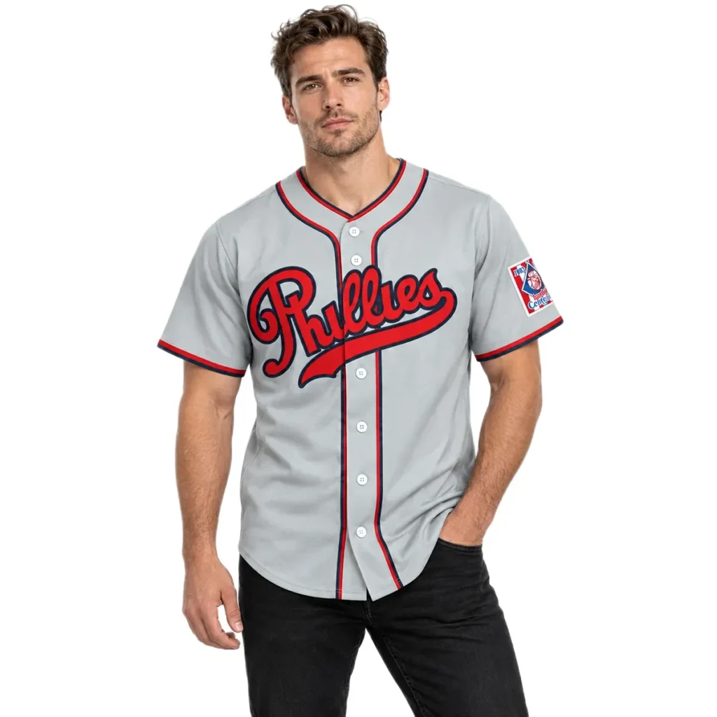 Philadelphia Phillies Gray Custom Jersey – Season Pride Edition