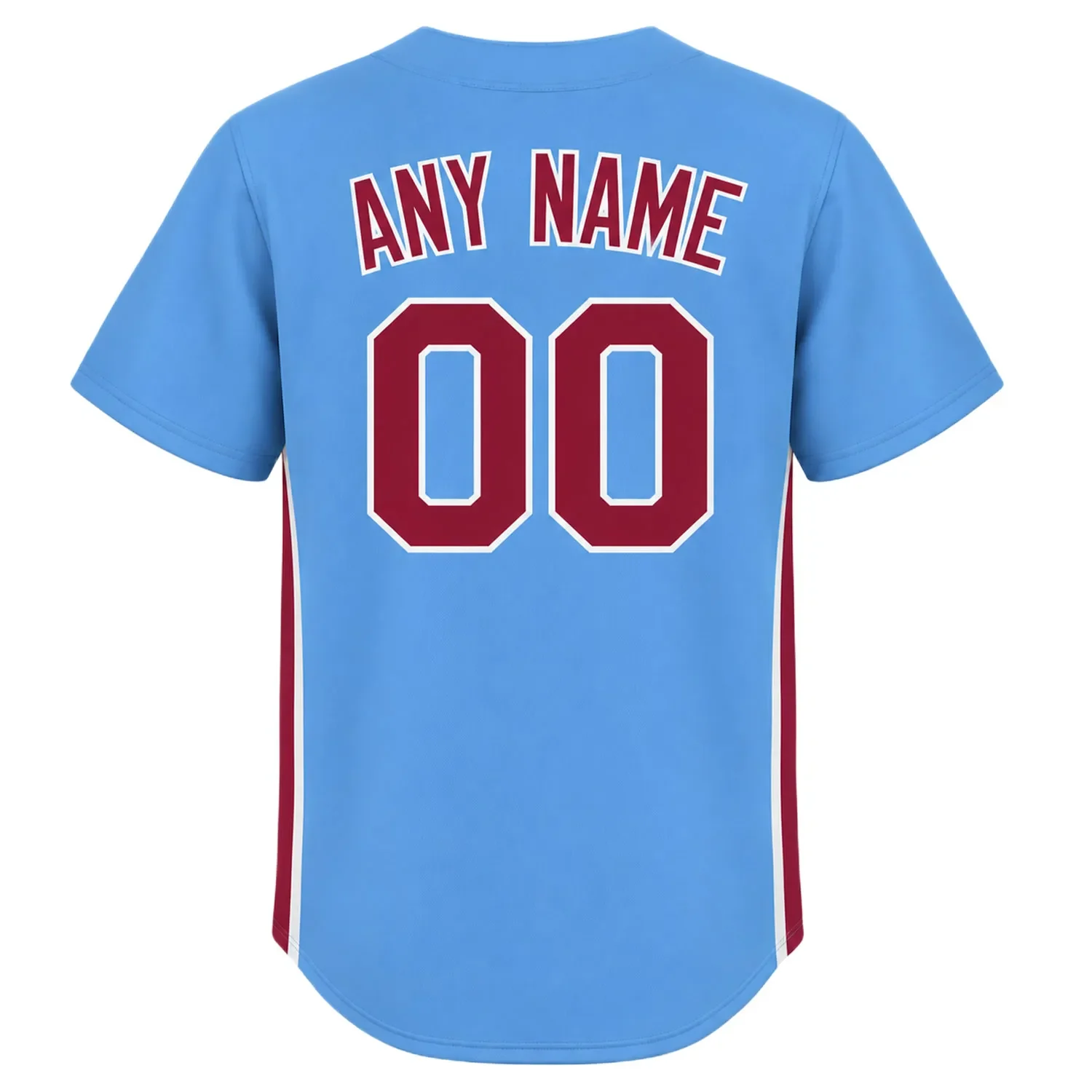 Philadelphia Phillies Light Blue Alternate Custom Jersey – back view