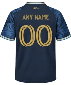 Philadelphia Union Navy Home Custom Jersey – back view