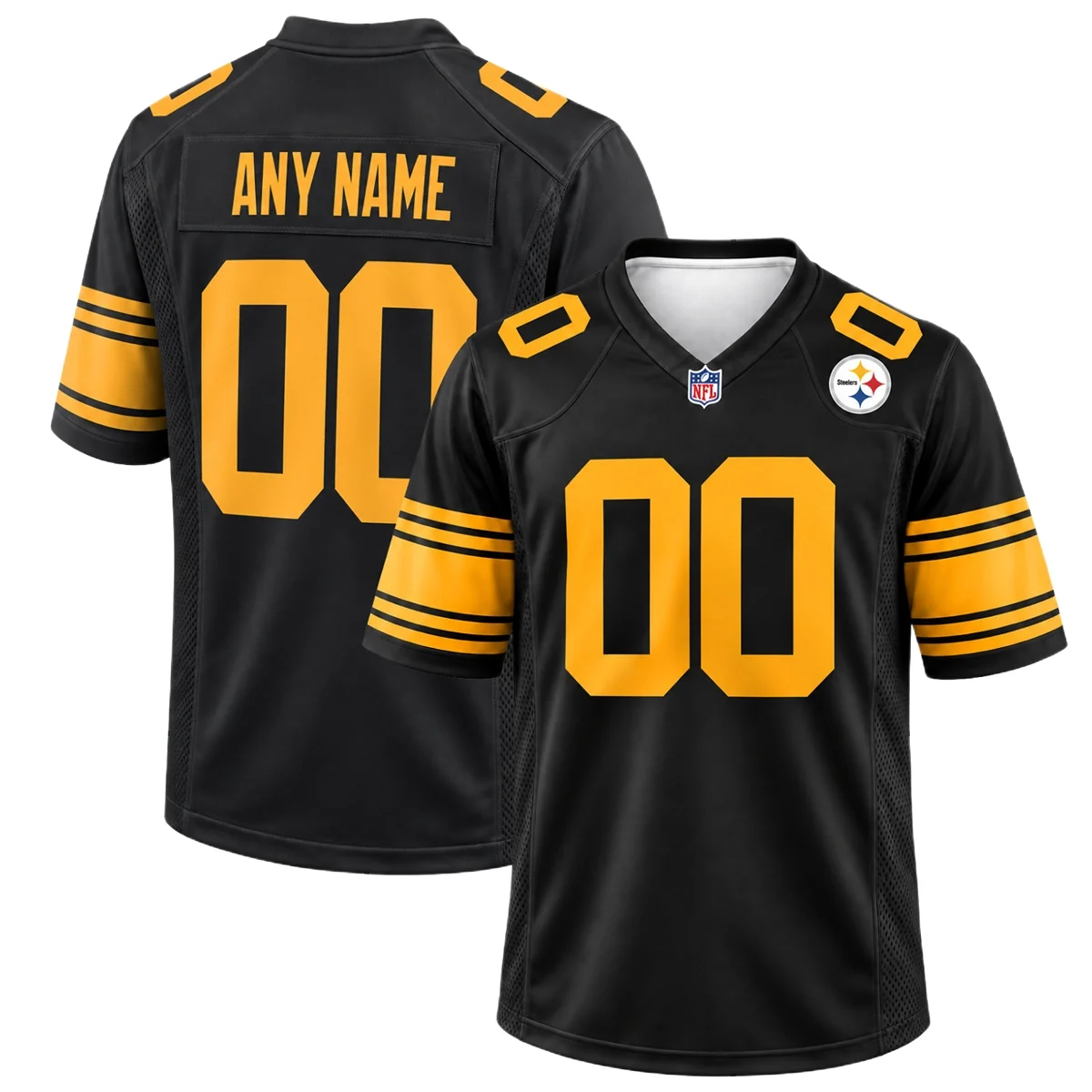 Pittsburgh Steelers Black Alternate Custom Jersey