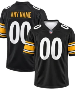 Pittsburgh Steelers Black Custom Jersey