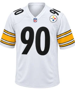 Pittsburgh Steelers TJ Watt White Jersey – front view