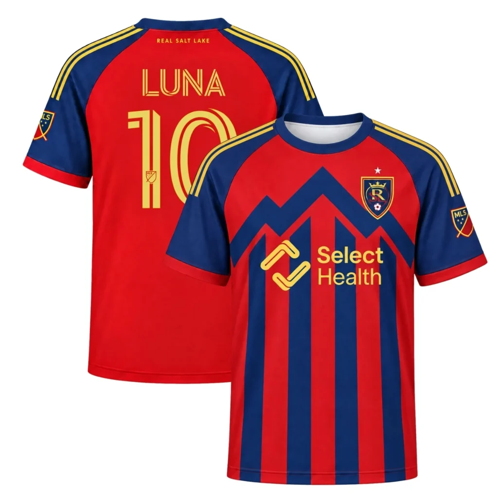 Real Salt Lake Diego Luna Blue Jersey – Name & Number Fan Jersey