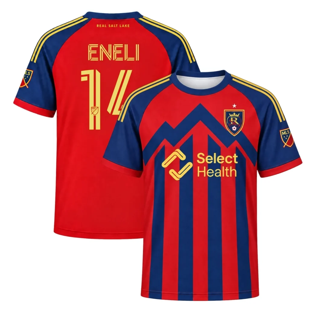Real Salt Lake Emeka Eneli Red Jersey – Name & Number Fan Jersey