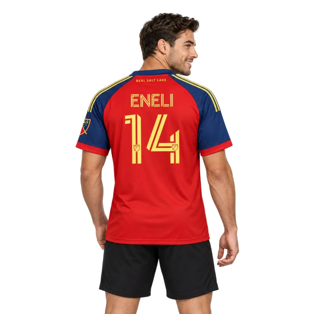 Real Salt Lake Emeka Eneli Red Jersey – Name & Number Fan Jersey