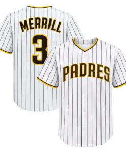 San Diego Padres Jackson Merrill White Jersey