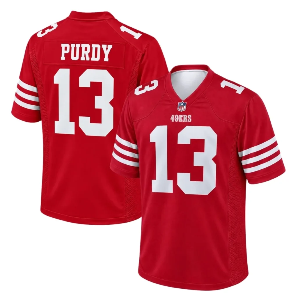 San Francisco 49ers Brock Purdy Red Home Jersey – Matchday Fan Edition