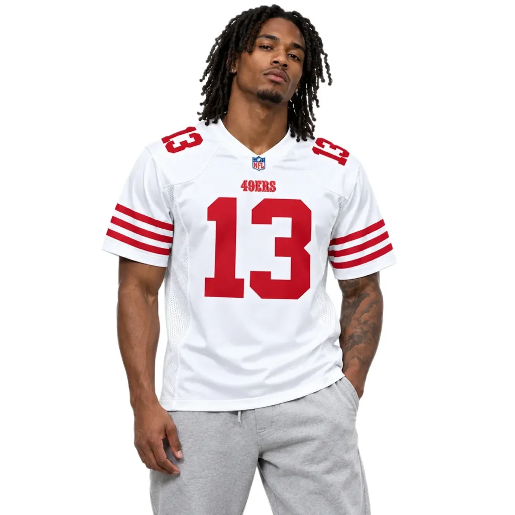 San Francisco 49ers Brock Purdy White Jersey – Name & Number Fan Jersey