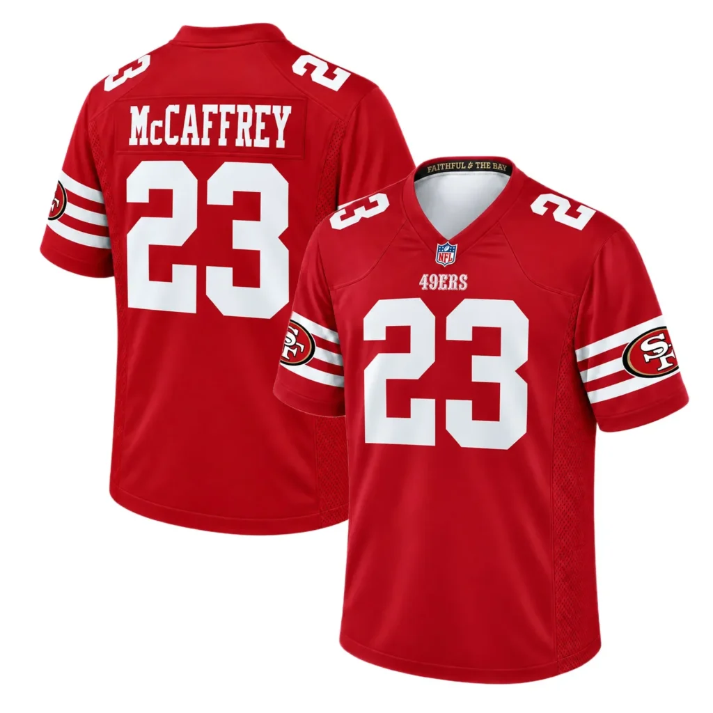 San Francisco 49ers Christian McCaffrey Jersey – Custom Name & Number Edition