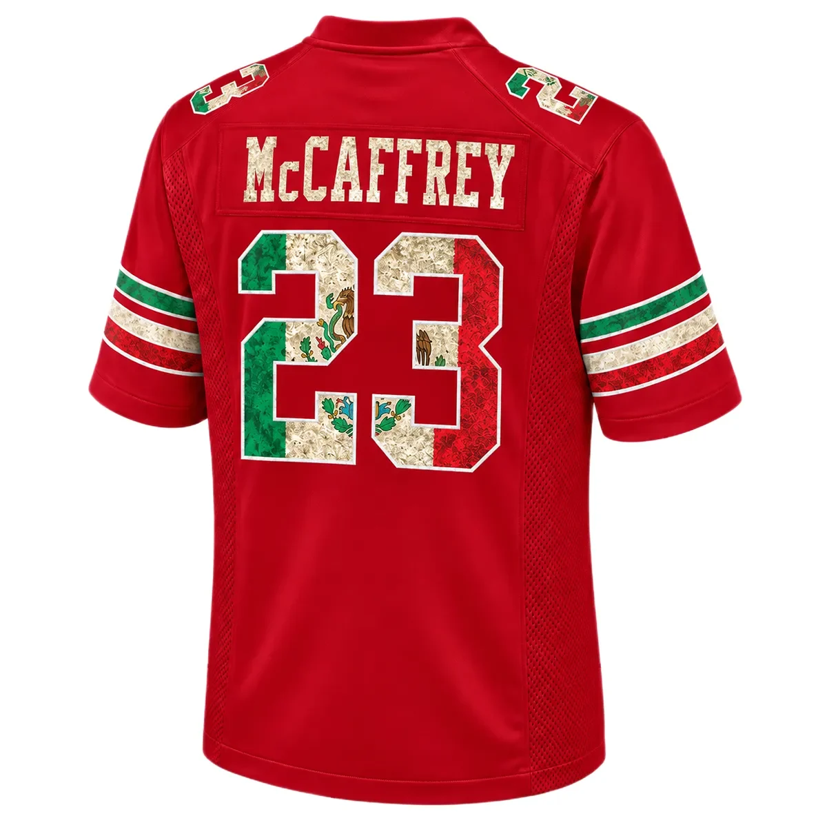 San Francisco 49ers Christian McCaffrey Jersey – back view