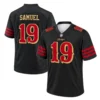 San Francisco 49ers Deebo Samuel Black Jersey – front back view