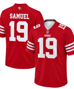 San Francisco 49ers Deebo Samuel Home Jersey – front back view
