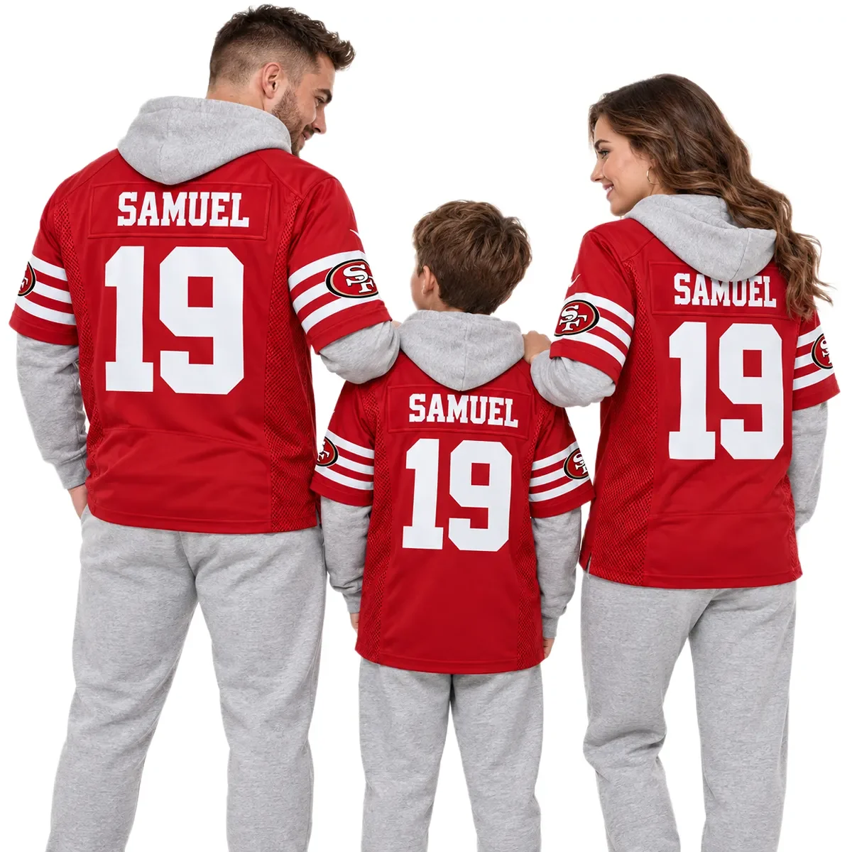 San Francisco 49ers Deebo Samuel Red Jersey – back view