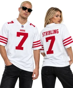 San Francisco 49ers De'Zhaun Stribling White Jersey – couple view