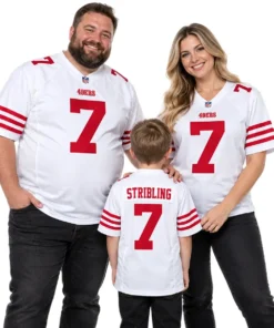 San Francisco 49ers De'Zhaun Stribling White Jersey – family view