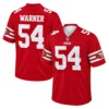 San Francisco 49ers Fred Warner Red Jersey – front back view