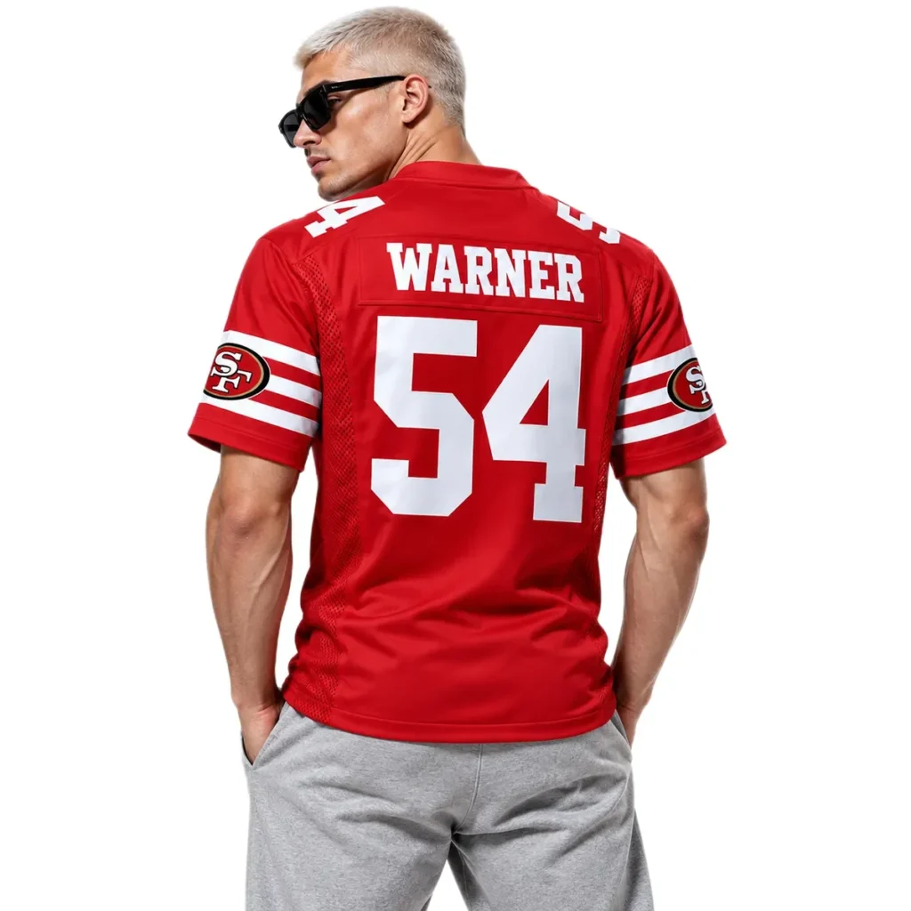 San Francisco 49ers Fred Warner Red Jersey – Game Day Fan Jersey
