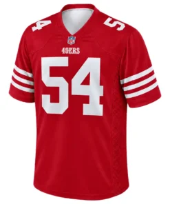 San Francisco 49ers Fred Warner Red Jersey – front view