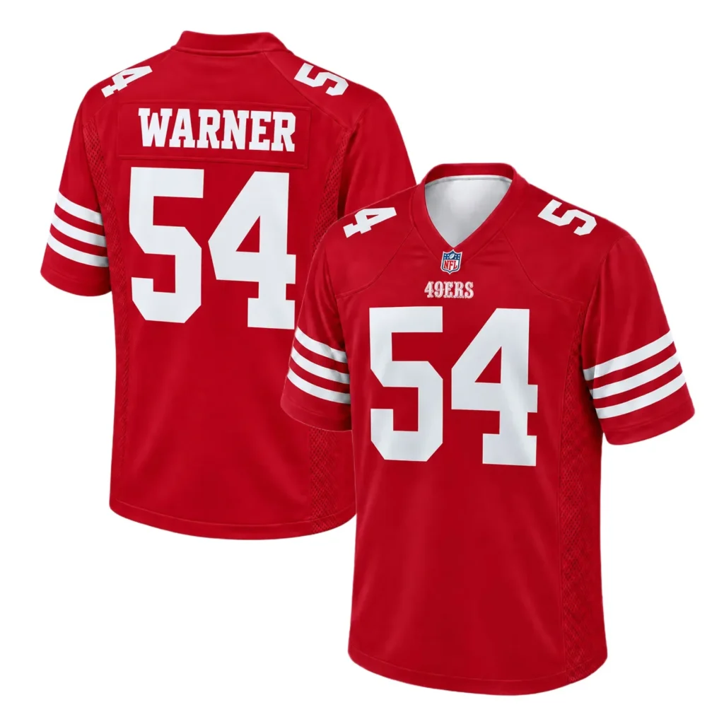 San Francisco 49ers Fred Warner Red Jersey – Personalized Fan Edition