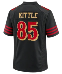 San Francisco 49ers George Kittle Black Jersey – back view