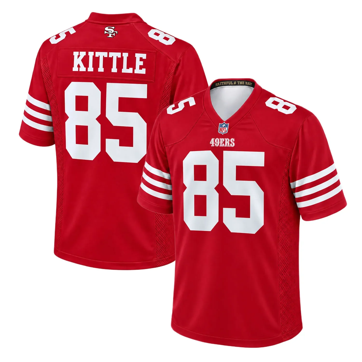 George Washington Fandom San Francisco 49ers George Kittle Red Jersey – Stadium Ready Fan Style ...