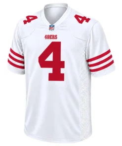 San Francisco 49ers Jacob Cowing White Jersey – front view