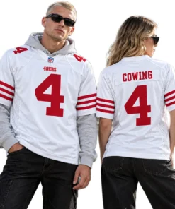 San Francisco 49ers Jacob Cowing White Jersey – alternate view 5