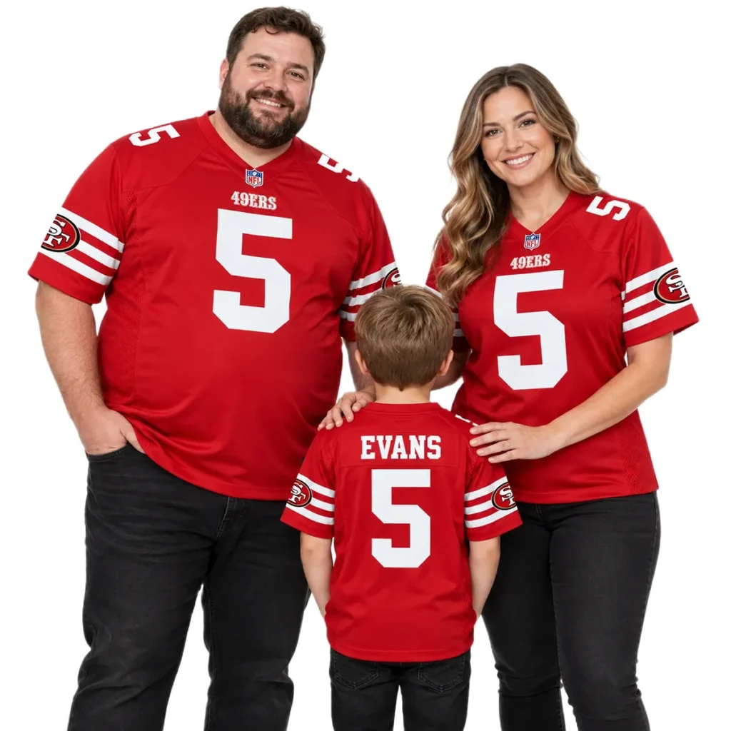 San Francisco 49ers Mike Evans Home Jersey – Game Day Fan Jersey