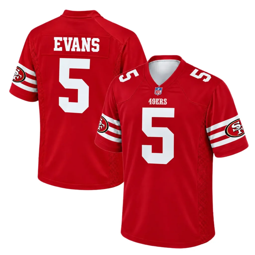 San Francisco 49ers Mike Evans Home Jersey – Game Day Fan Jersey