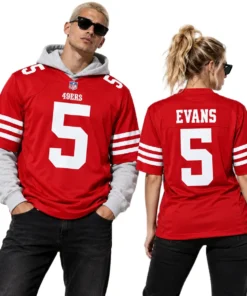 San Francisco 49ers Mike Evans Red Jersey – couple view