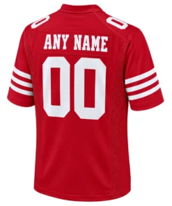 San Francisco 49ers Red Classic Custom Jersey – back view
