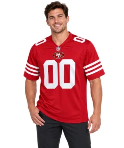 San Francisco 49ers Red Classic Custom Jersey – model view
