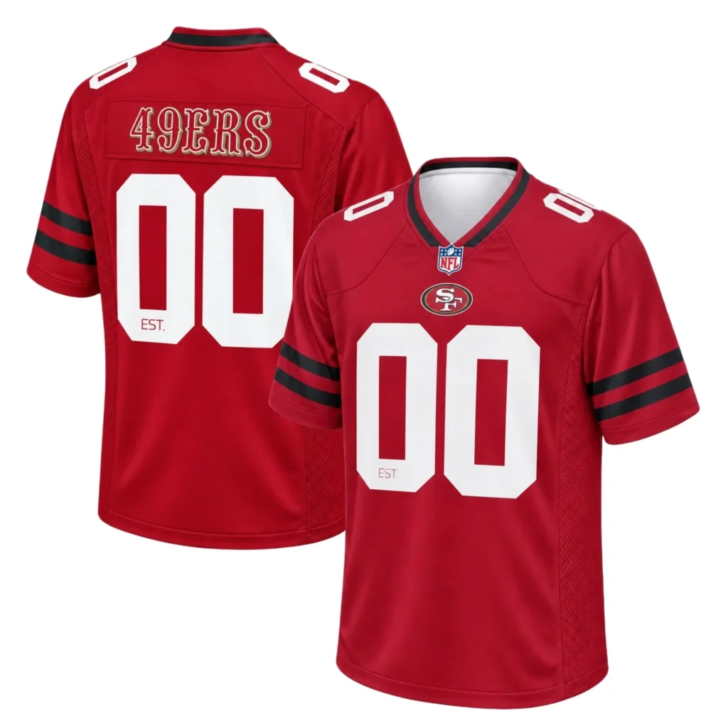 San Francisco 49ers Red Classic Jersey – Game Day Fan Jersey