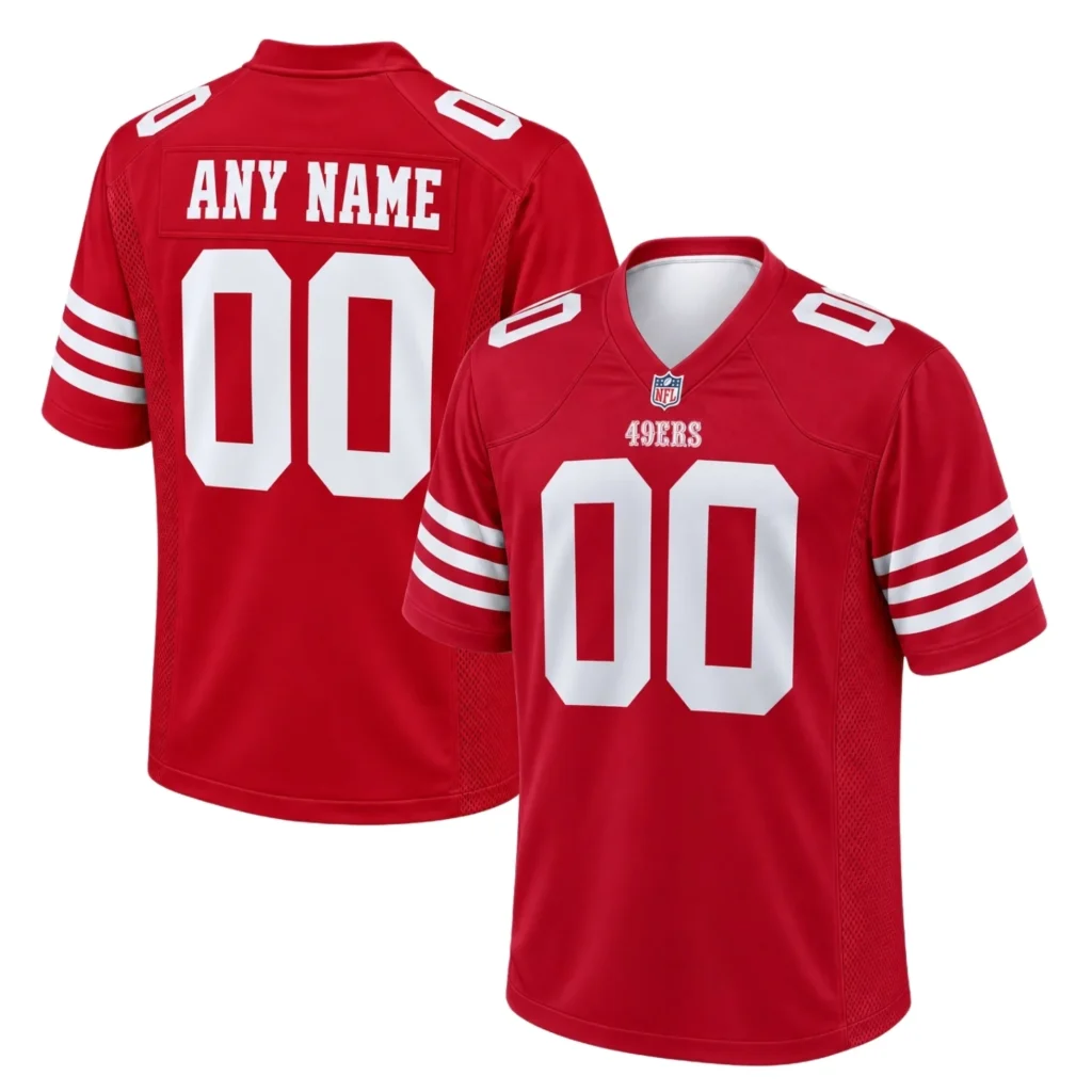 San Francisco 49ers Red Custom Jersey – Personalized Fan Edition
